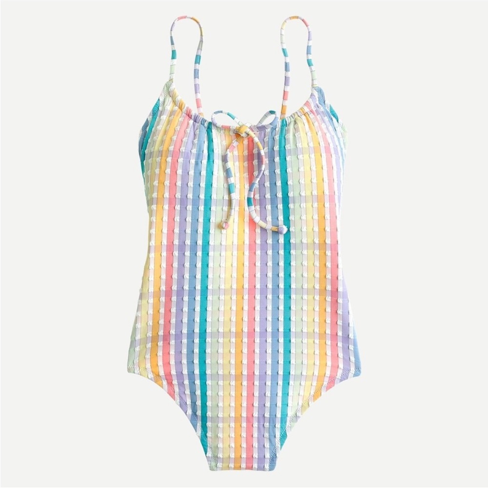 Women’s Pastel Rainbow One-Piece Swimsuit - Multicolor